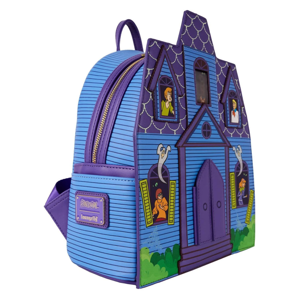 Loungefly Scooby-Doo Mystery Inc Haunted Mansion Lenticular Mini Backpack - Purple
