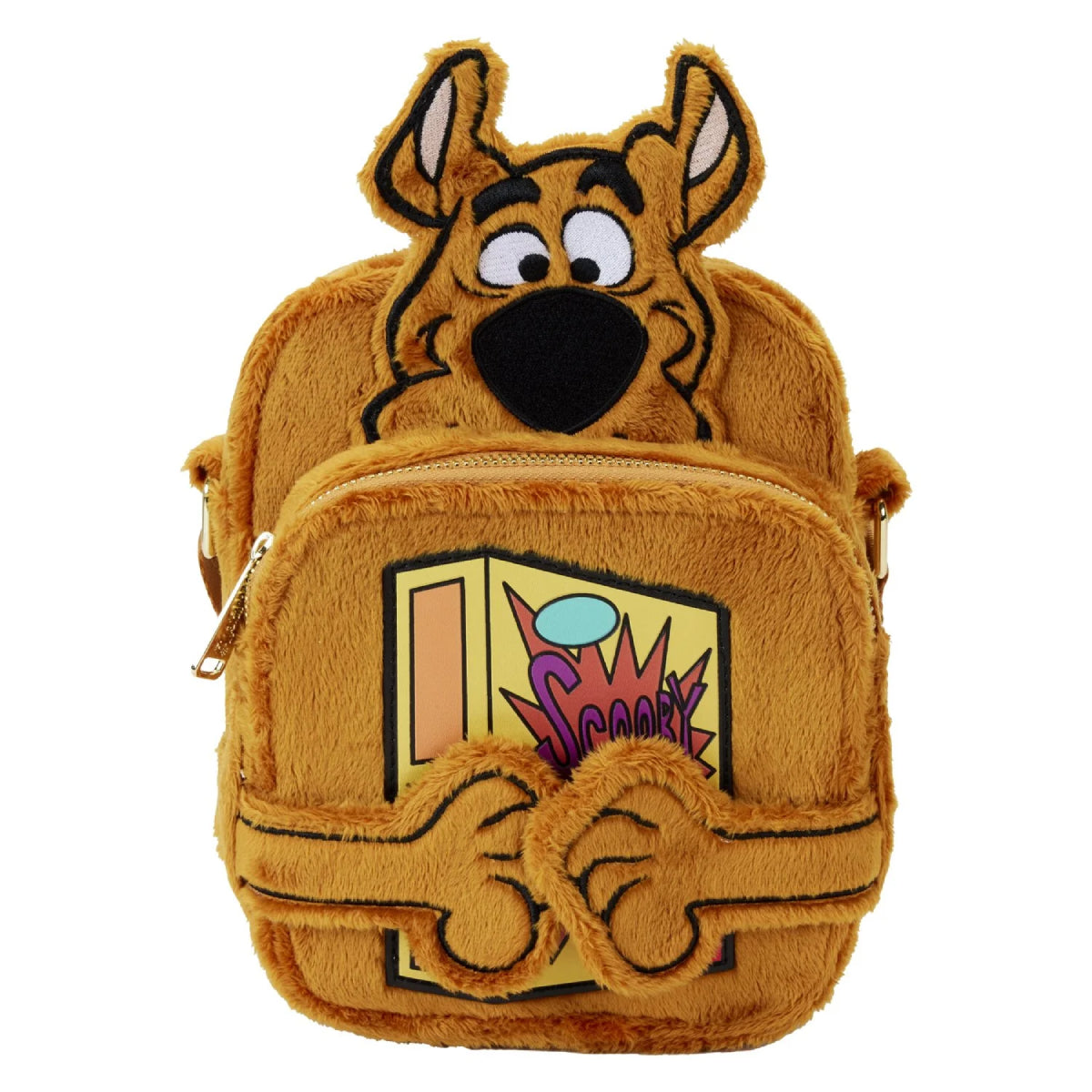 Loungefly Warner Brothers Scooby-Doo Cosplay Shoulder Bag with Adjustable Strap - Brown