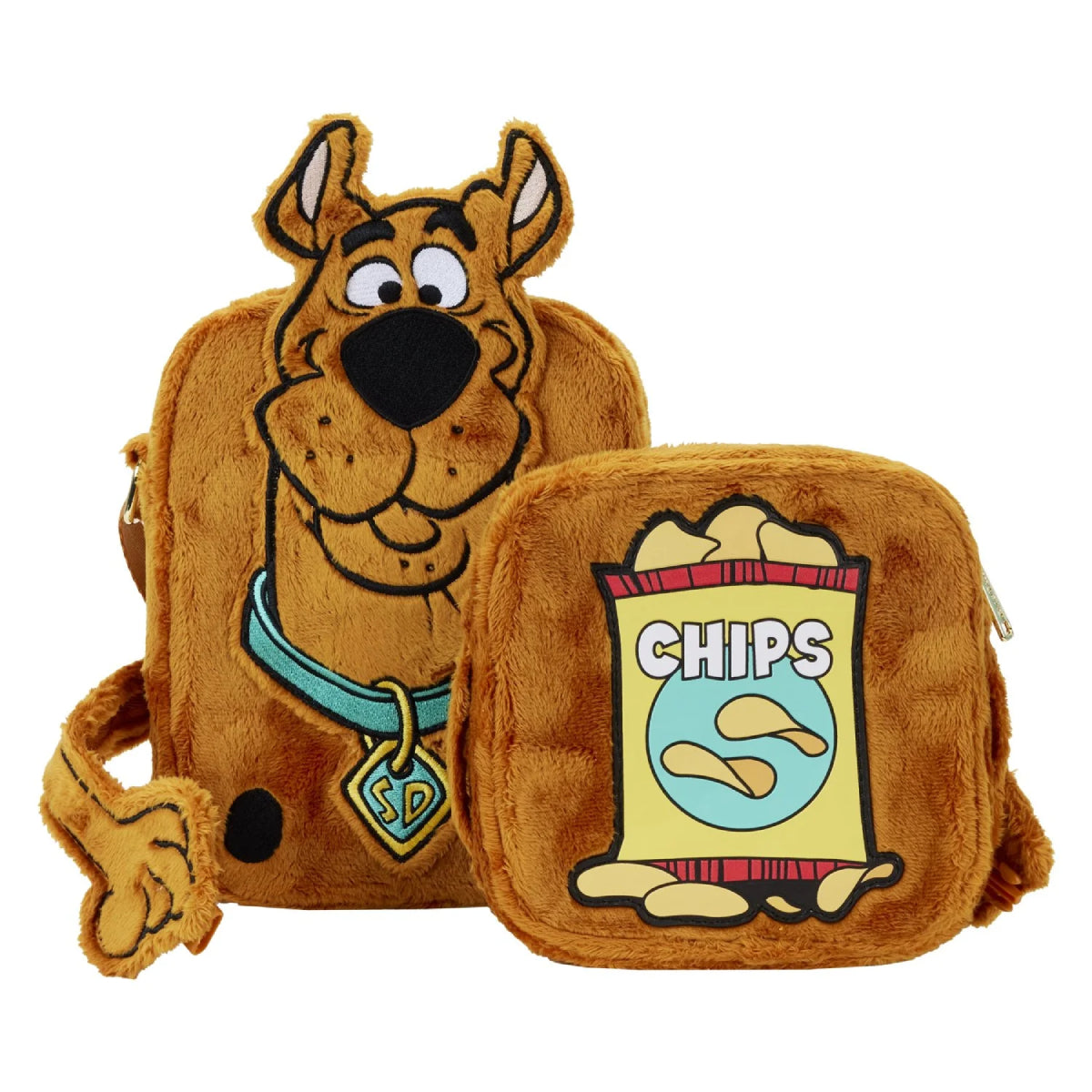 Loungefly Warner Brothers Scooby-Doo Cosplay Shoulder Bag with Adjustable Strap - Brown