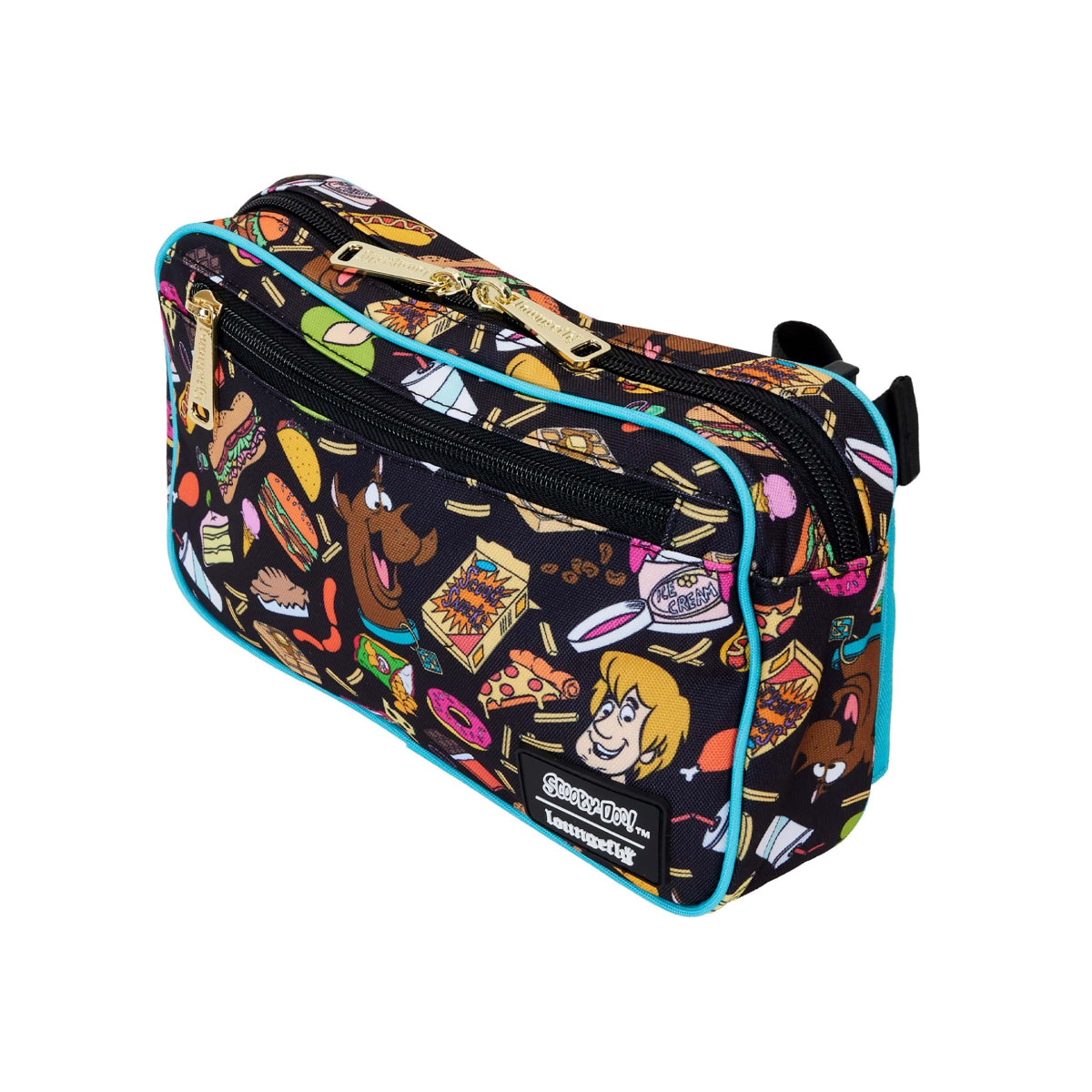 Loungefly Scooby-Doo Snacks All-Over Print Sling Crossbody Bag with Adjustable Waistband