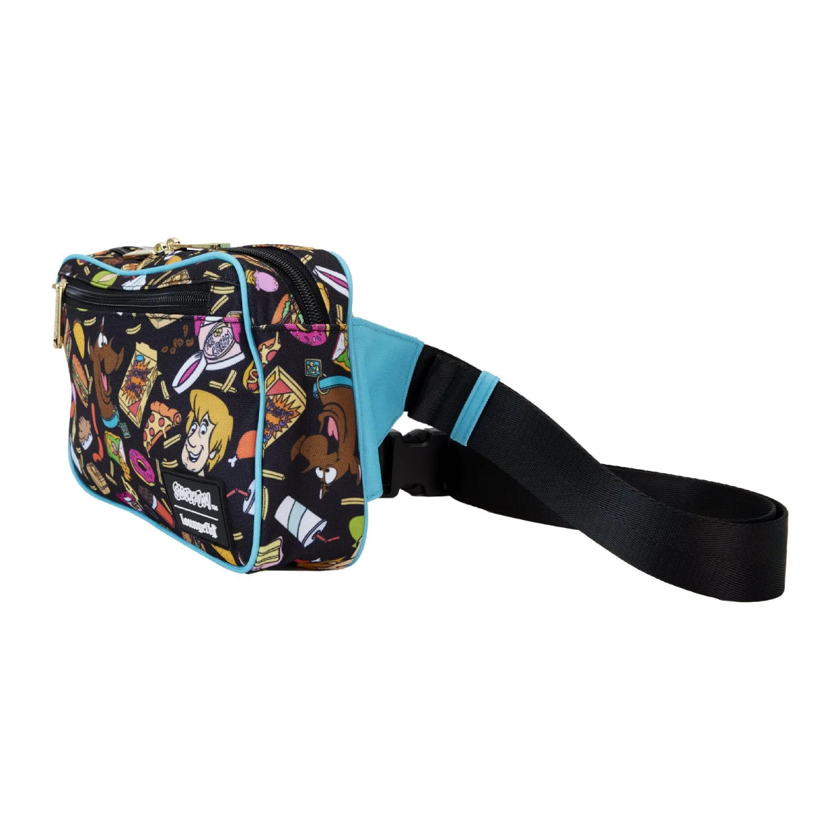 Loungefly Scooby-Doo Snacks All-Over Print Sling Crossbody Bag with Adjustable Waistband