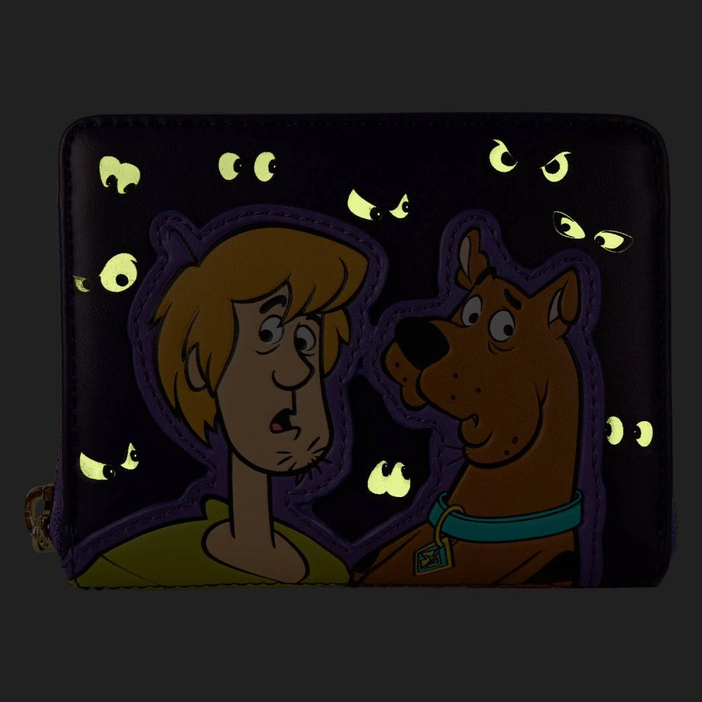 Loungefly Scooby-Doo Mystery Inc Glow Zip Around Wallet - Purple