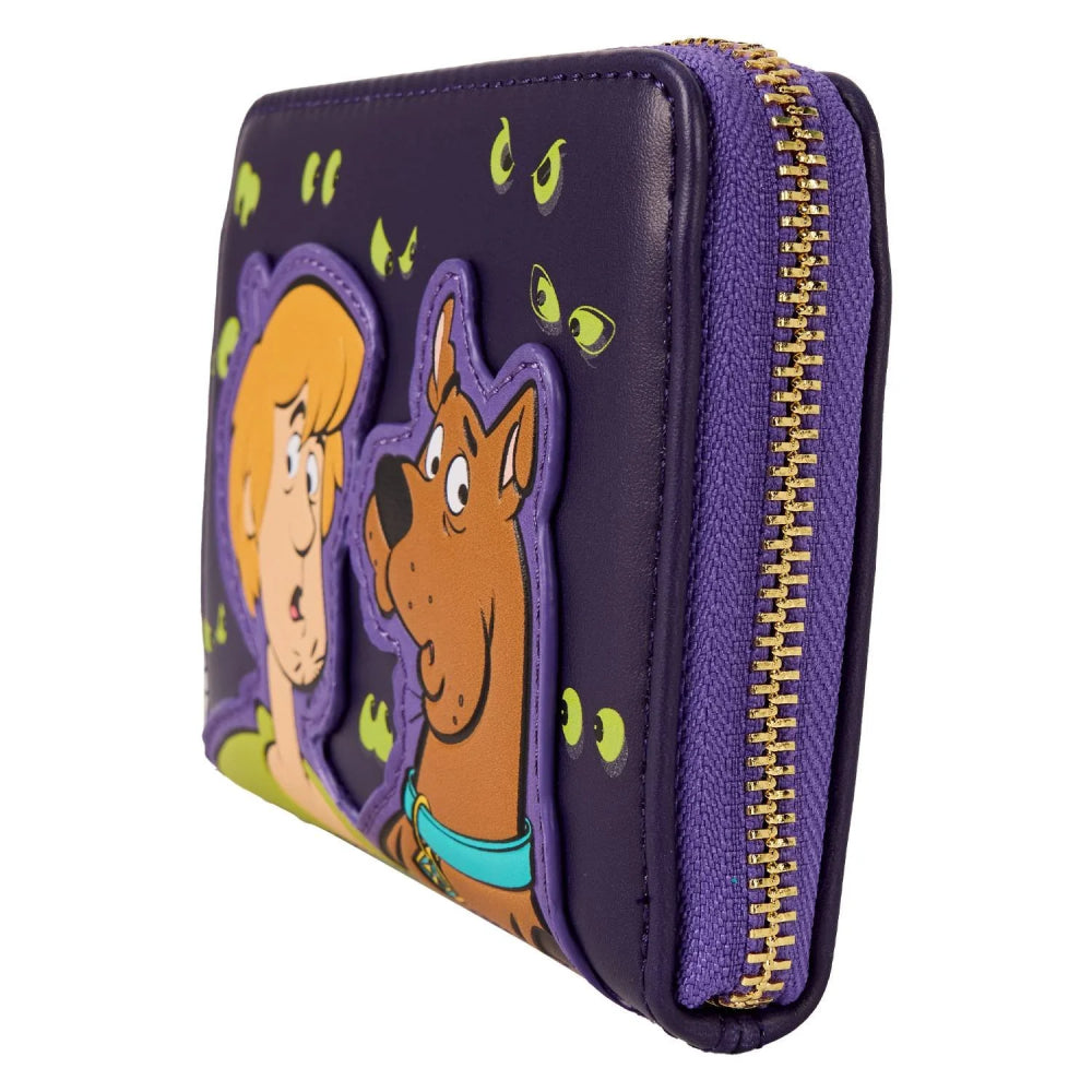 Loungefly Scooby-Doo Mystery Inc Glow Zip Around Wallet - Purple
