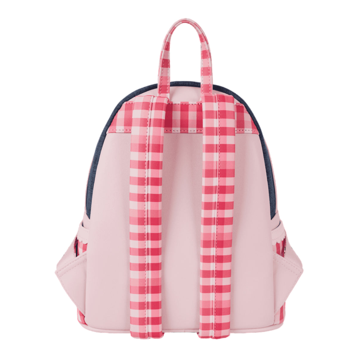 Loungefly Strawberry Shortcake Denim Gingham Mini Backpack with Adjustable Strap - Blue/Pink