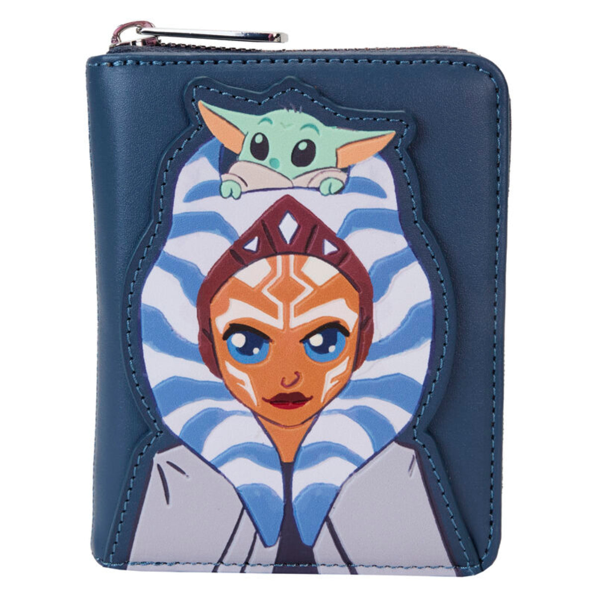 Loungefly Star Wars the Mandalorian Ahsoka and Grogu Wallet -Blue