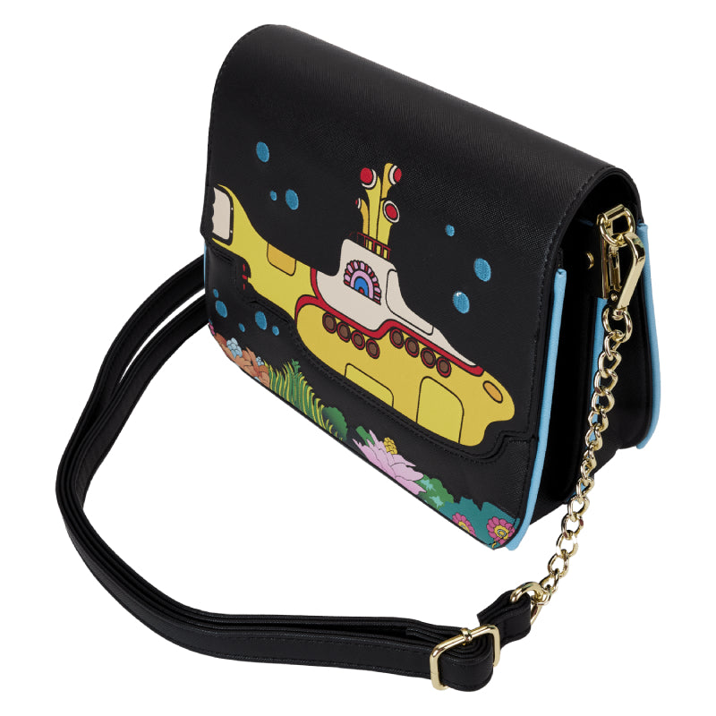 Loungefly The Beatles Submarine Flap Pocket Crossbody Bag - Black