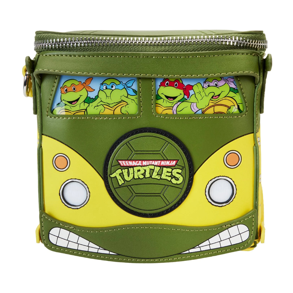 Loungefly 40th Anniversary Teenage Mutant Ninja Turtle Wagon Figural Crossbody Bag with Adjustable Strap