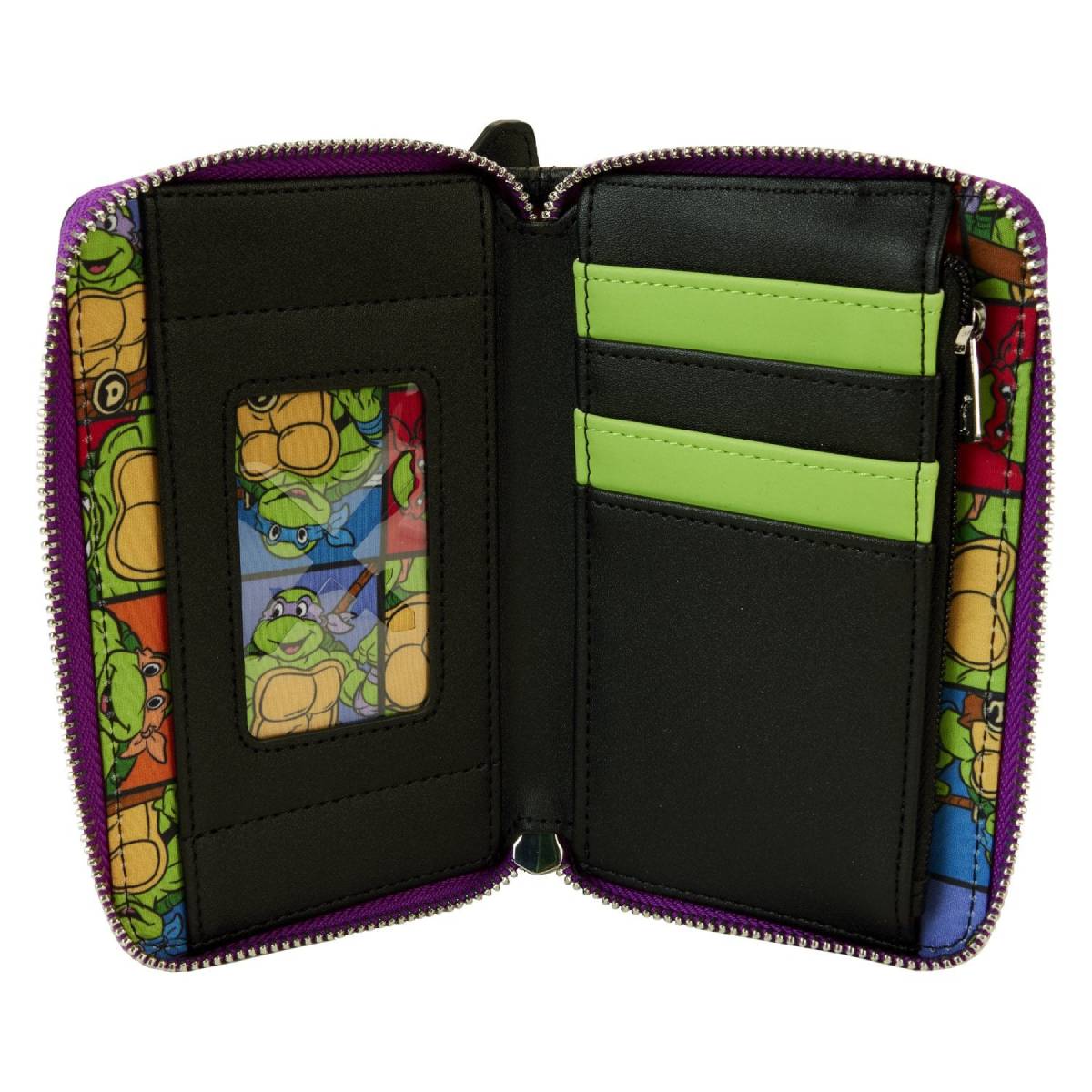 Loungefly Nickelodeon 40th Anniversary Vintage Arcade Zip Around Wallet - Black