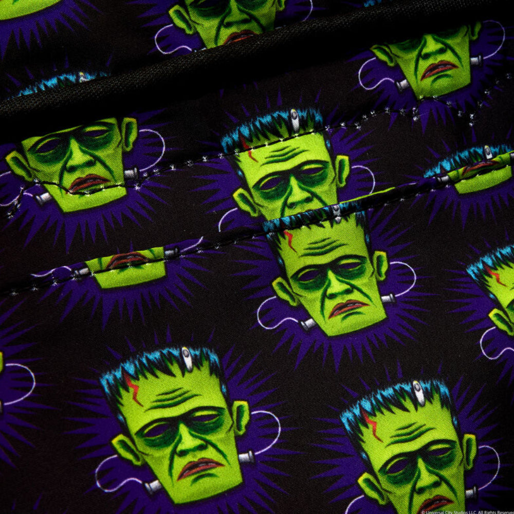 Loungefly Disney Universal Monsters Frankenstein Neon Mask Mini Backpack - Purple/Black