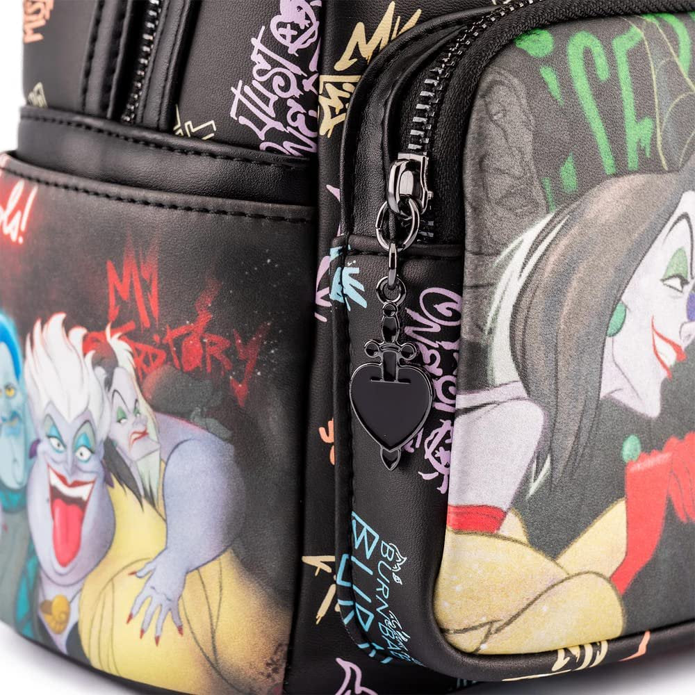 Loungefly Disney Villains Club Mini Backpack - Black