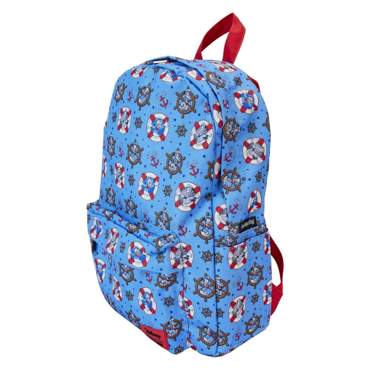 Loungefly Disney Donald Duck 90th Anniversary Backpack with Adjustable Strap - Blue/Red