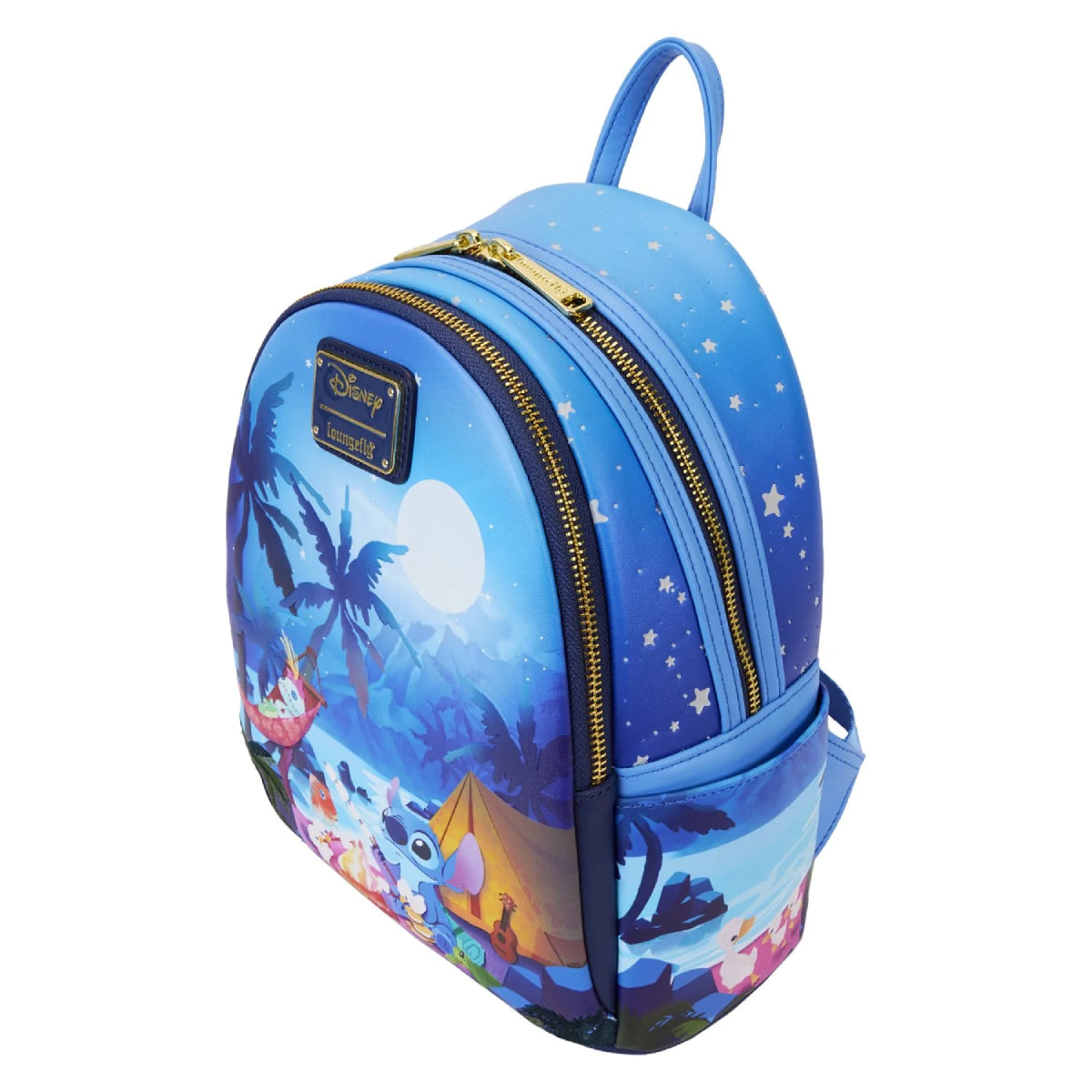 Loungefly Disney Lilo & Stitch Camping Cuties Mini Backpack - Blue
