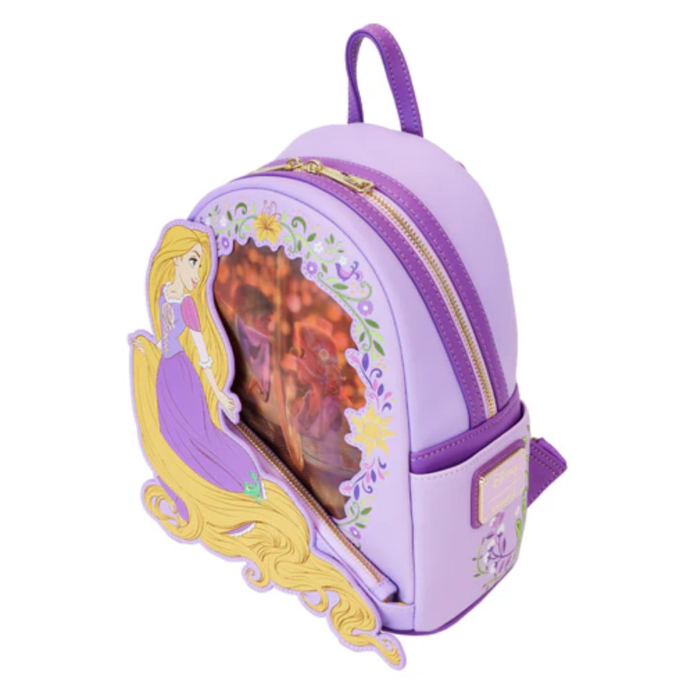 Loungefly Disney Tangled Rapunzel Lenticular Mini Backpack - Purple