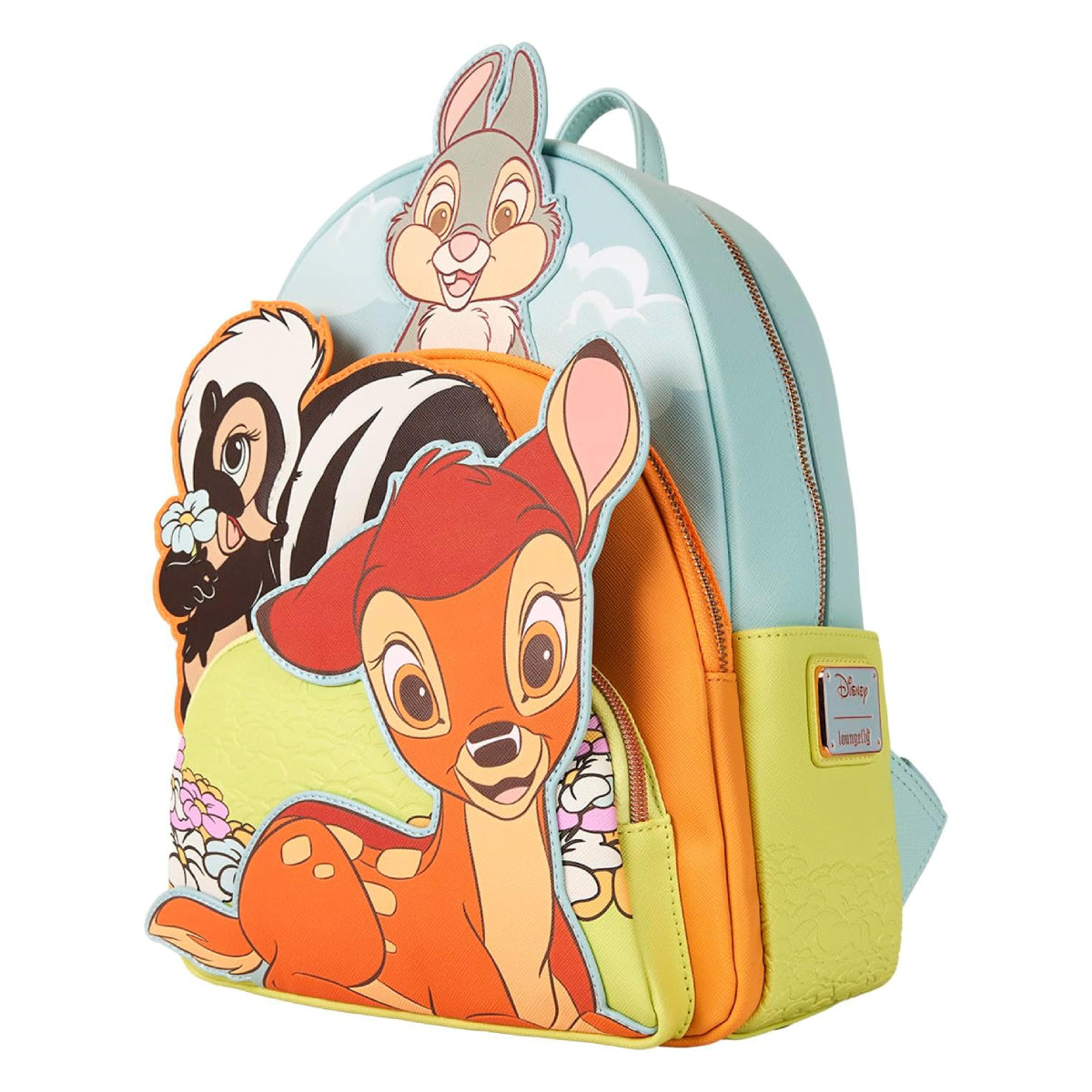 Loungefly Disney Bambi Triple Pocket Mini Backpack with Adjustable Strap