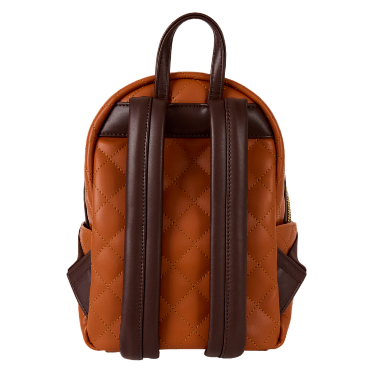 Loungefly Disney Chip 'n' Dale Acorn Quilted Mini Backpack with Adjustable Strap - Beige/Brown