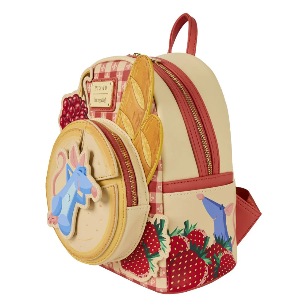 Loungefly Pixar Ratatouille Charcuterie Mini Backpack - Beige/Red