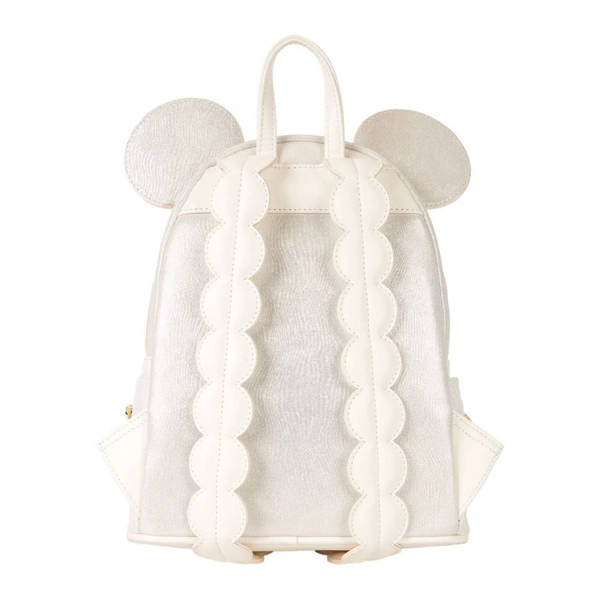 Loungefly Disney Minnie Mouse Iridescent Lace Wedding Mini Backpack - White