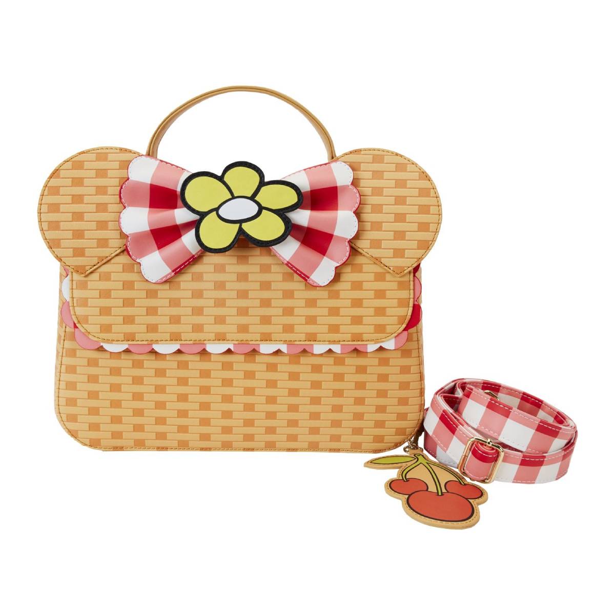 Loungefly Disney Minnie Mouse Picnic Basket Crossbody Bag - Brown