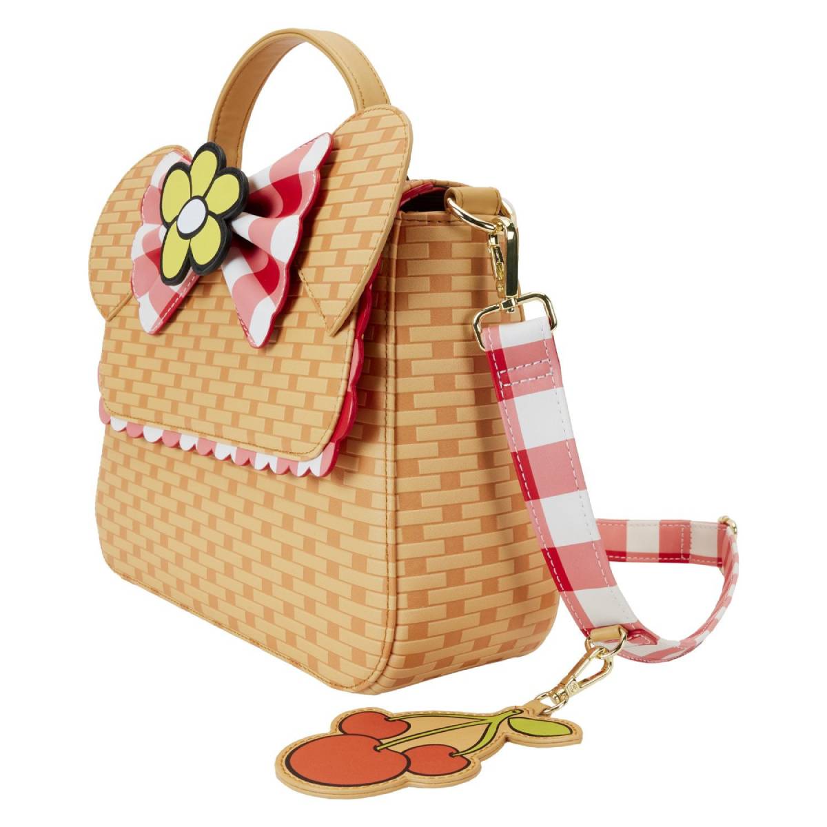 Loungefly Disney Minnie Mouse Picnic Basket Crossbody Bag - Brown