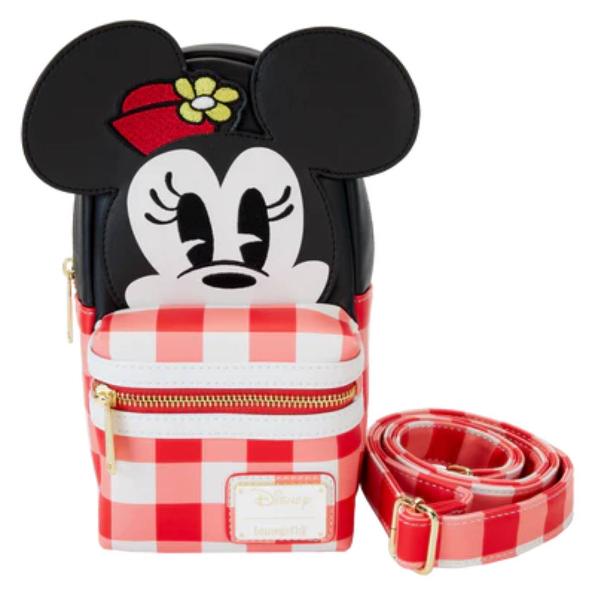 Loungefly Disney Minnie Mouse Cup Holder Crossbody Bag - Red/White
