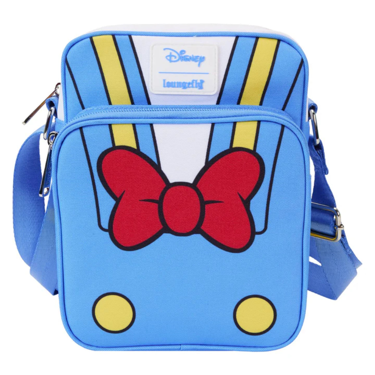 Loungefly Disney Donald Duck 90th Anniversary Passport Bag with Adjustable Shoulder Strap - Blue