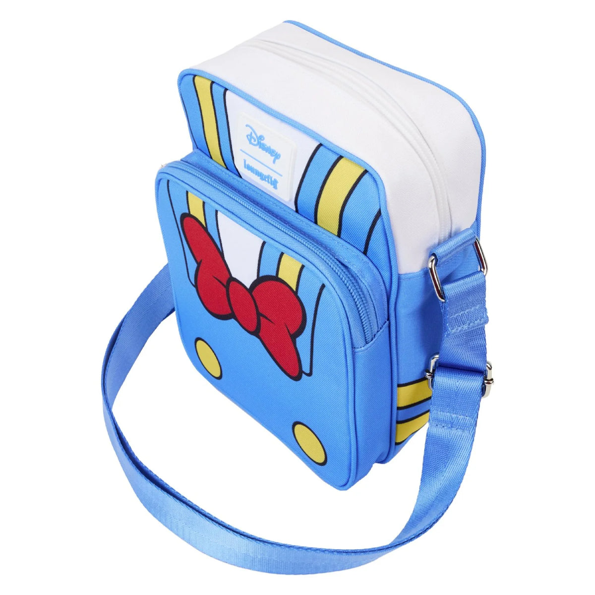 Loungefly Disney Donald Duck 90th Anniversary Passport Bag with Adjustable Shoulder Strap - Blue