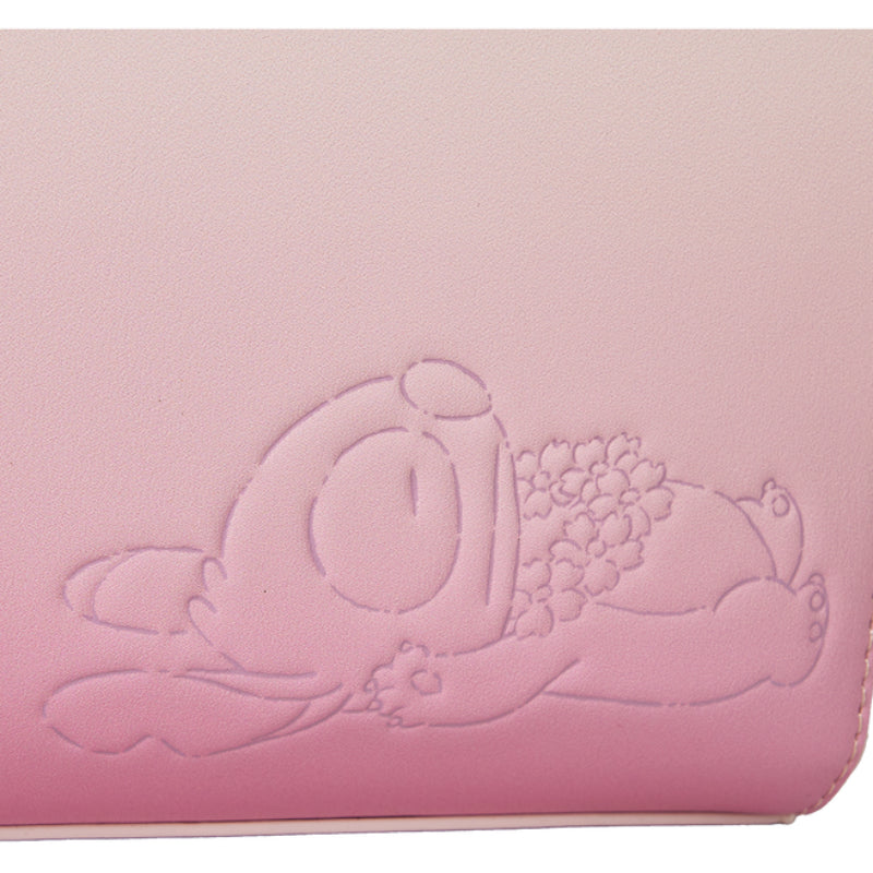 Loungefly Disney Stitch and Angel Cherry Blossom Heart Crossbody Bag with Adjustable Strap - Pink