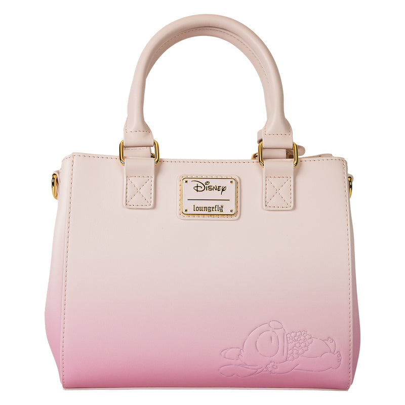 Loungefly Disney Stitch and Angel Cherry Blossom Heart Crossbody Bag with Adjustable Strap - Pink