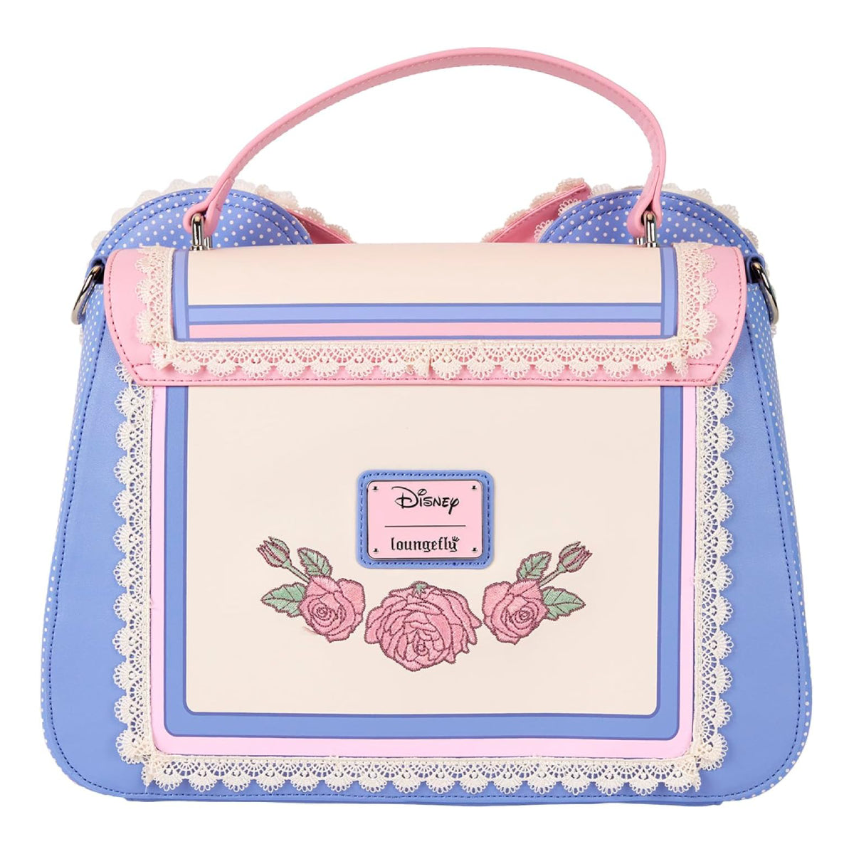 Loungefly Disney Minnie Floral and Lace Ears Crossbody Bag - Beige/Blue