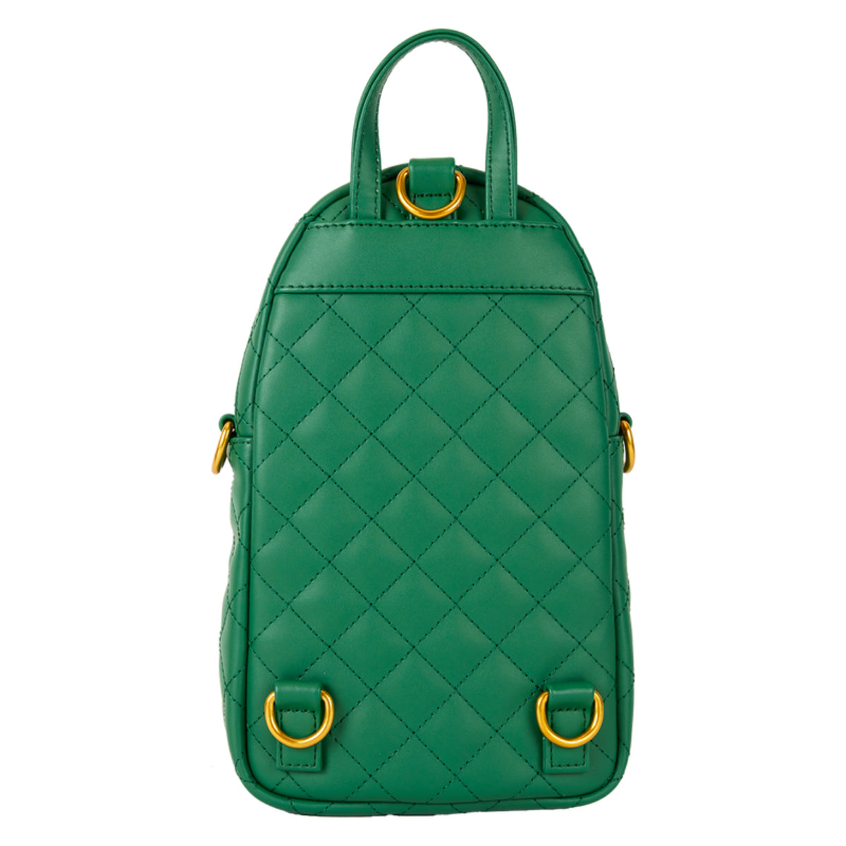 Loungefly Disney Bambi Quilted Texture Convertible Sling Crossbody Bag with Coin Bag - Green