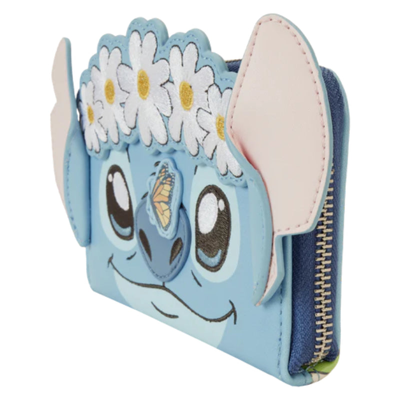 Loungefly Disney Lilo and Stitch Springtime Stitch Cosplay Wallet - Blue