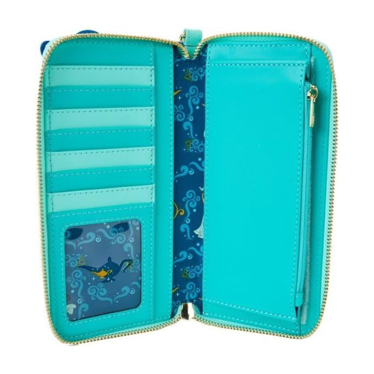 Loungefly Disney Princess Jasmine Lenticular Aladdin Wristlet Wallet - Blue