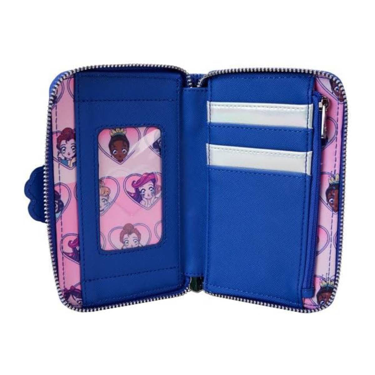 Loungefly Disney Princess Manga Style Zip Around Wallet - Blue