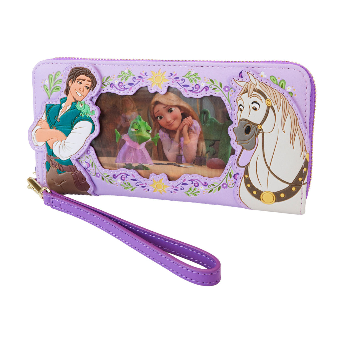 Loungefly Disney Princess Rapunzel Lenticular Wristlet Wallet - Purple