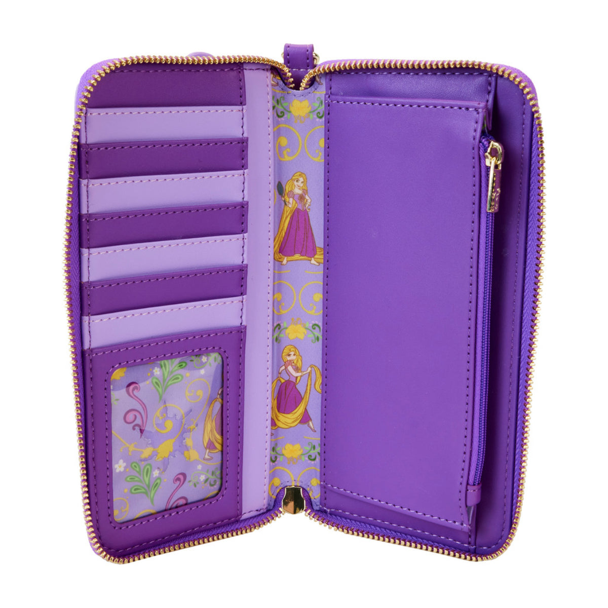 Loungefly Disney Princess Rapunzel Lenticular Wristlet Wallet - Purple