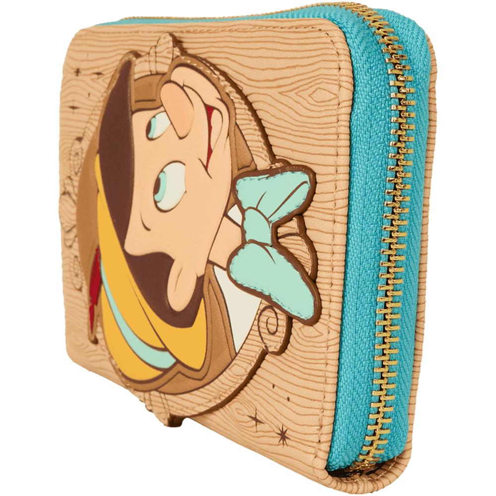 Loungefly Disney Pinocchio Cameo Zip Around Wallet - Brown