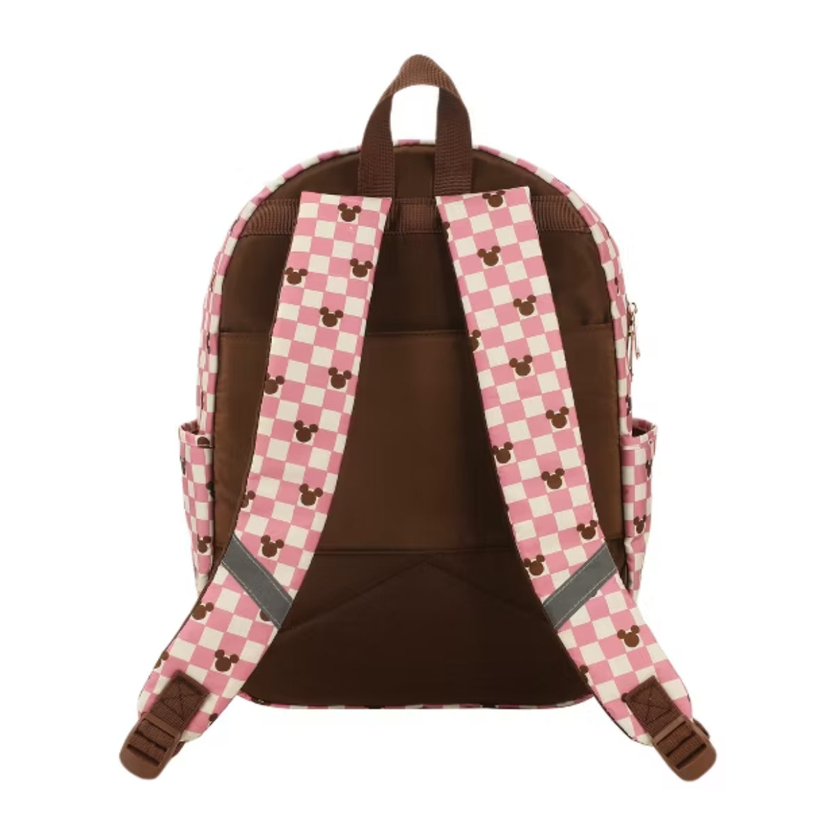 Bioworld Disney Mickey Mouse Checkered 16.5" Adult Travel Backpack - Pink