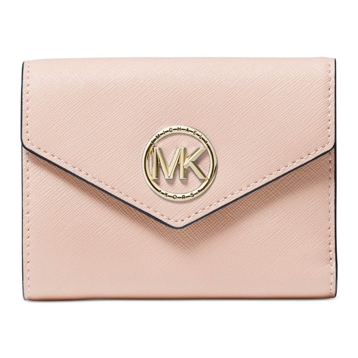 Cartera de tres pliegues con sobre Greenwich de Michael Kors, color negro