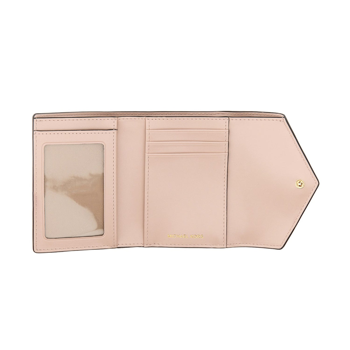 Cartera de tres pliegues con sobre Greenwich de Michael Kors, color negro