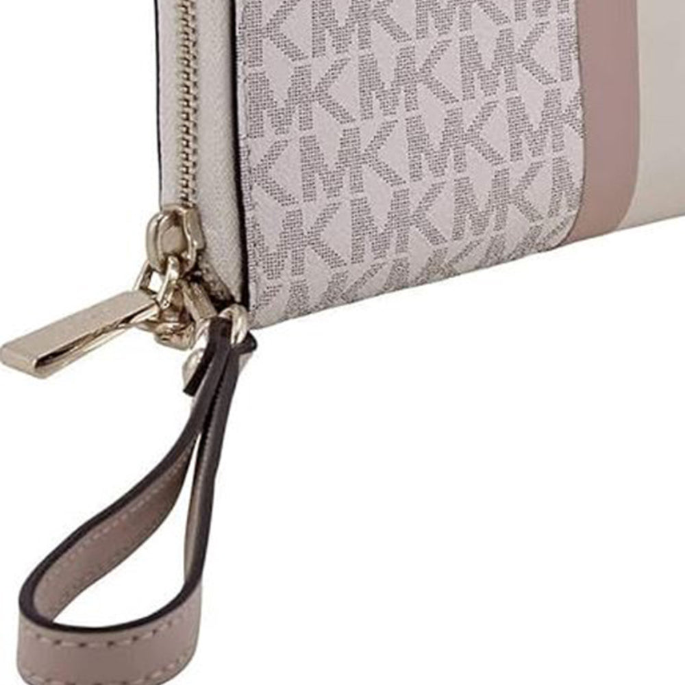 Michael Kors Women's Jet Set Travel Continental Bifold Wristlet - Pink/Beige