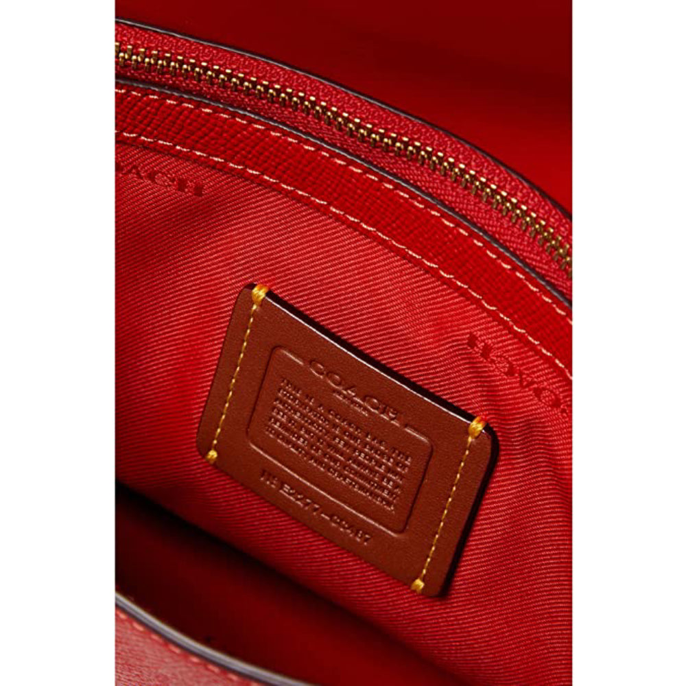 Coach Wyn Crossgrain Leather Clutch Wristlet - Red