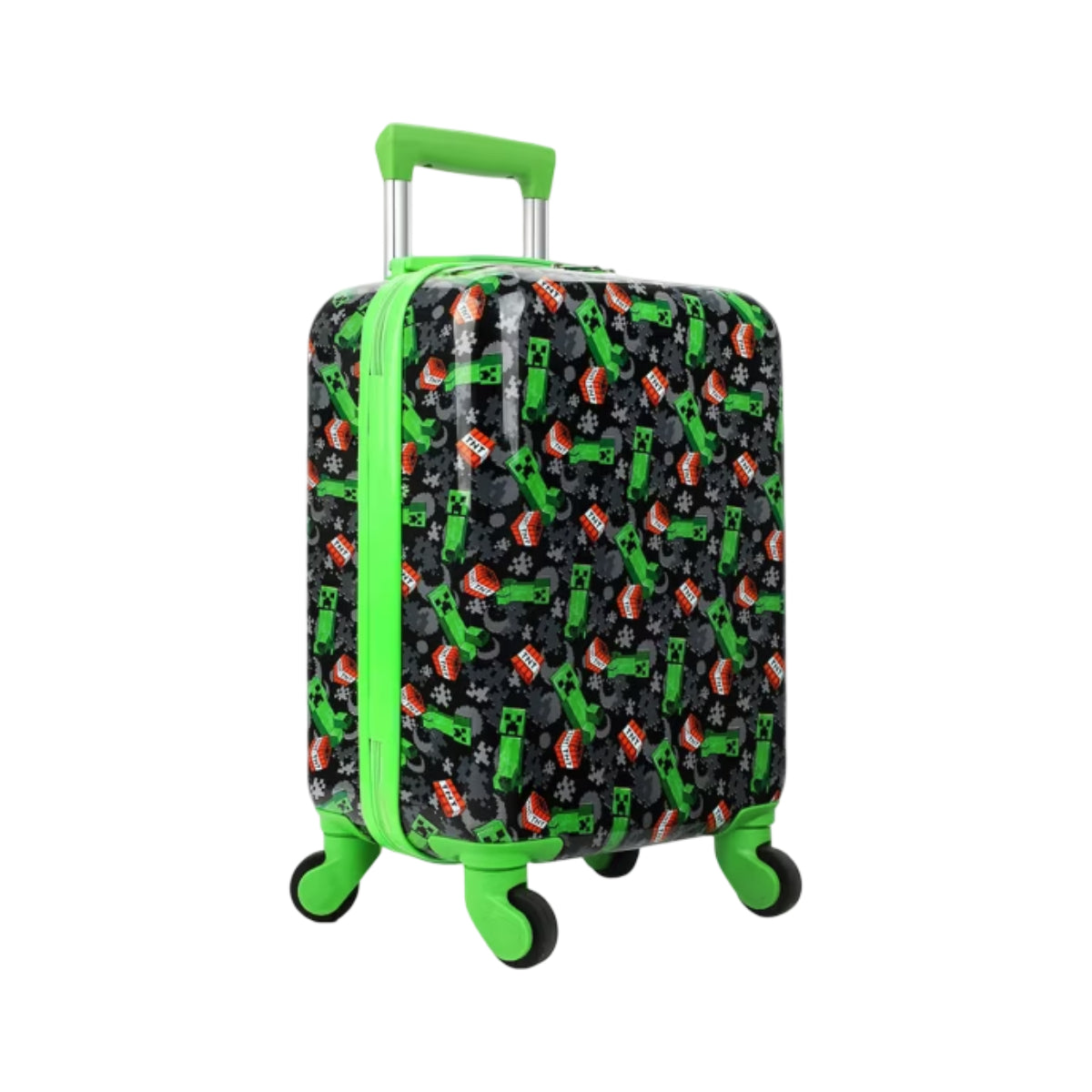 Bioworld Minecraft Creepers Backpack and Luggage Set (2-Piece) - Green/Black
