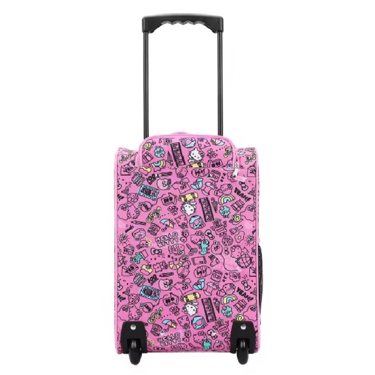 Hello Kitty Character Face & Icons Youth 18" Luggage - Pink