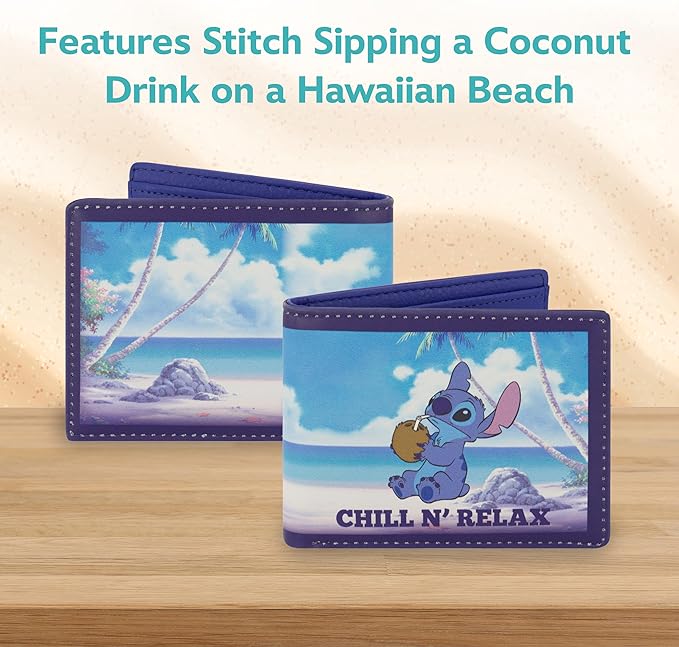 Disney's Stitch Chill N' Relax Bifold Wallet