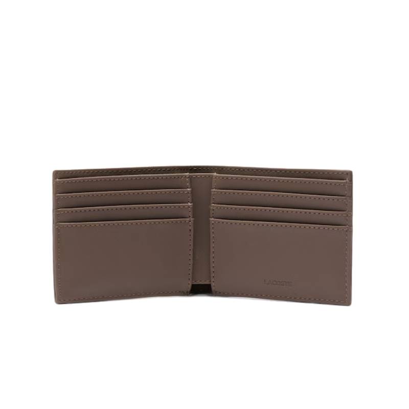 Lacoste Men's Classic Piqué Billfold Wallet - Brown