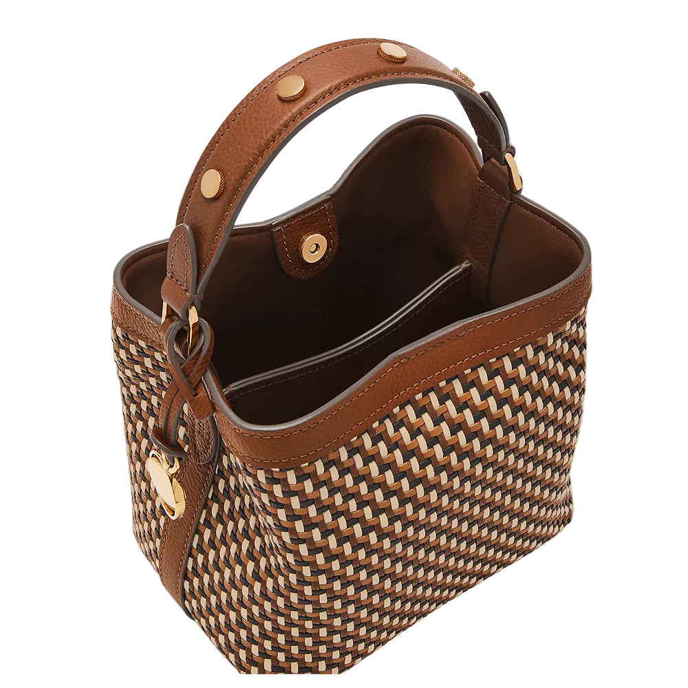 Fossil Jessie Small Bucket Crossbody Bag - Brown