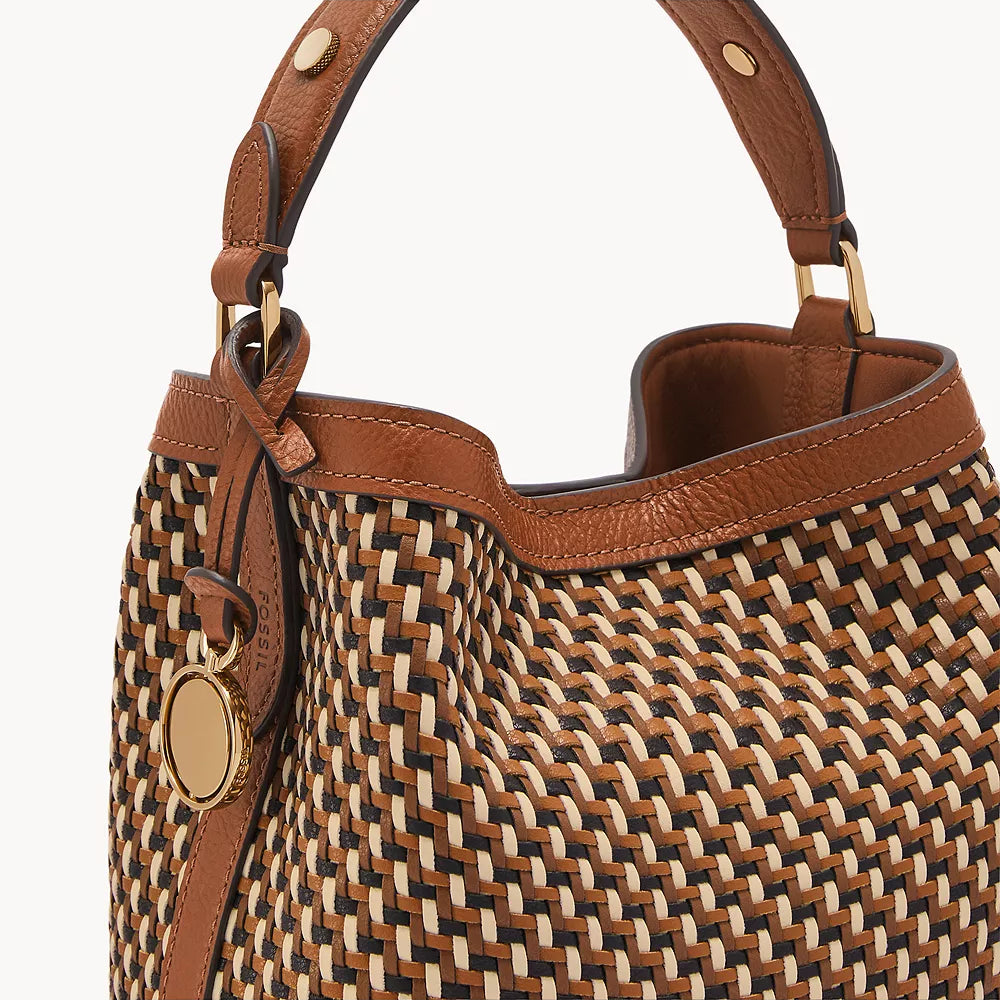 Fossil Jessie Small Bucket Crossbody Bag - Brown