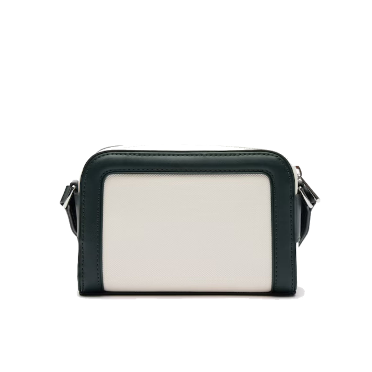 Lacoste Women's Small Nilly Petit Pique Reporter Crossbody Bag with Adjustable Strap - White/Green