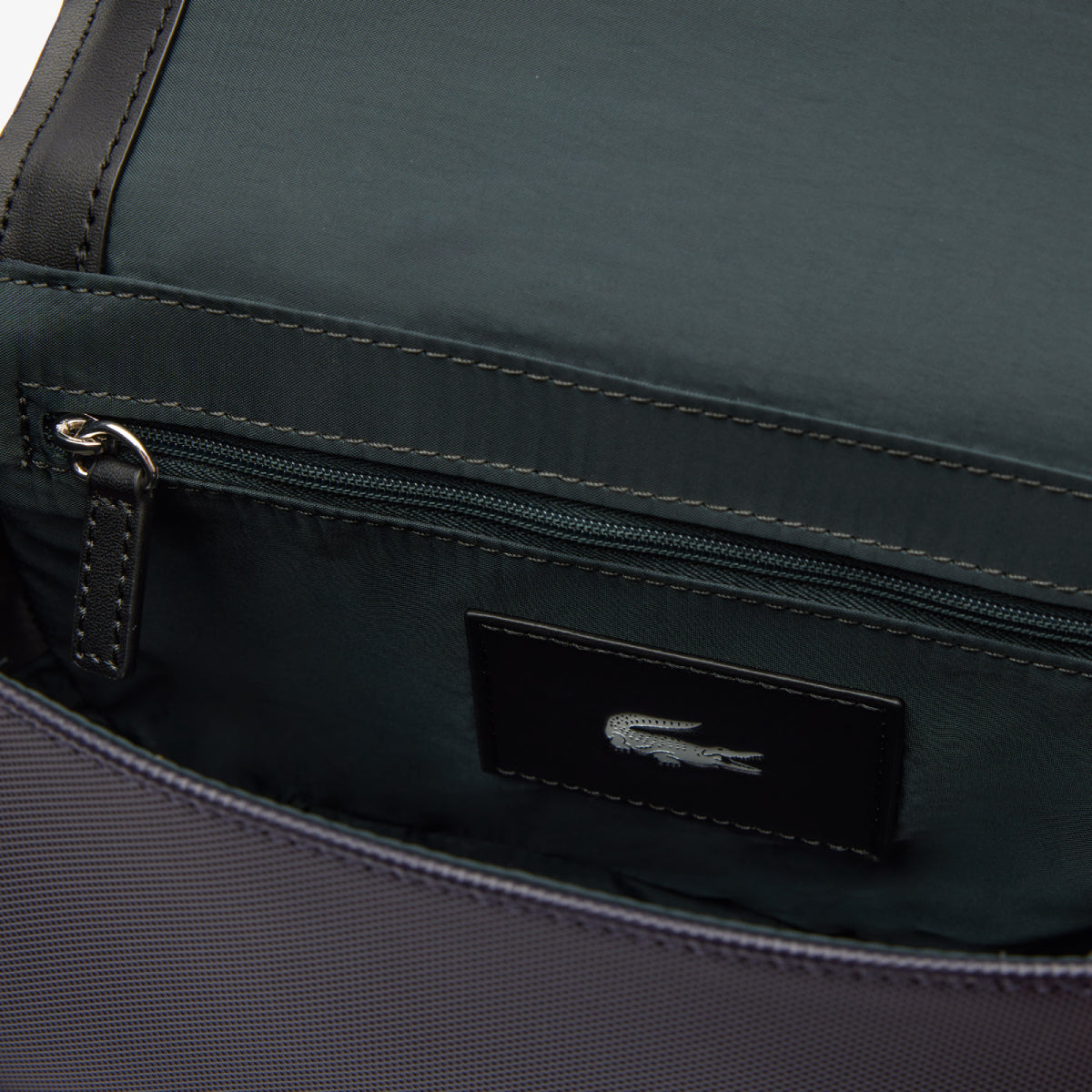 Lacoste Nilly Petit Women's Piqué Flap Close Bag with Handy Pockets - Blue/Black