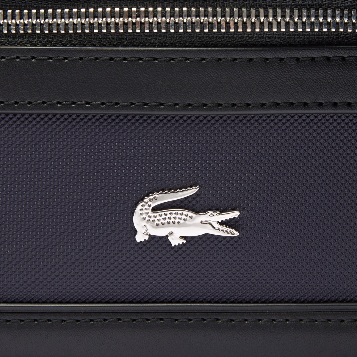 Lacoste Nilly Petit Women's Piqué Flap Close Bag with Handy Pockets - Blue/Black